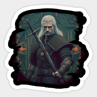 The Witcher Sumi-e Sticker